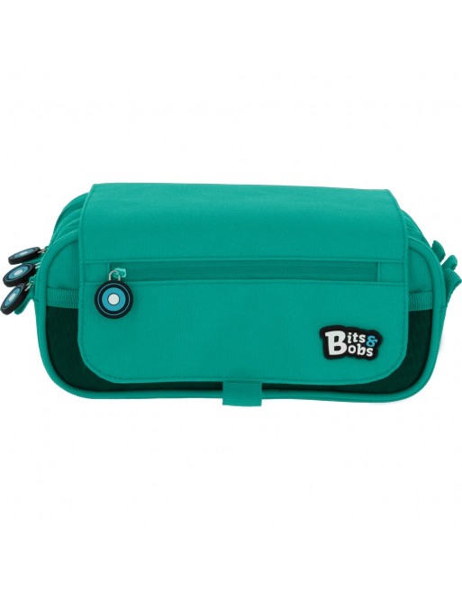 GRAFOPLAS BITS PORTATODO 3 COMPARTIMENTO, TAPA CON BOLSILLO 23 X 10 X 10 CM COLOR TURQUESA 37543236