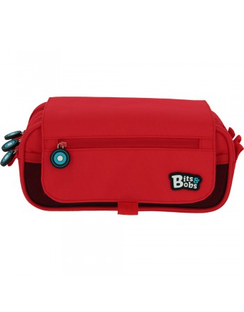 GRAFOPLAS BITS PORTATODO 3 COMPARTIMENTO, TAPA CON BOLSILLO 23 x 10 x 10 CM COLOR ROJO 37543251