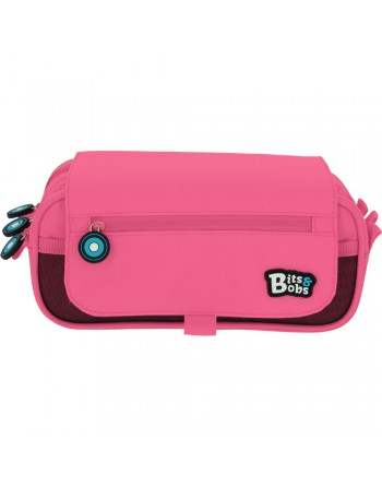 GRAFOPLAS BITS PORTATODO 3 COMPARTIMENTO, TAPA CON BOLSILLO 23 X 10 X 10 CM COLOR ROSA 37543254