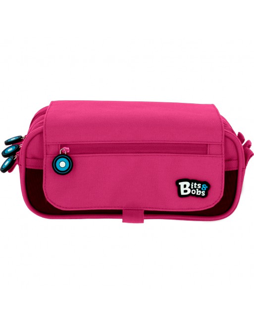 GRAFOPLAS BITS PORTATODO 3 COMPARTIMENTO, TAPA CON BOLSILLO 23 X 10 X 10 CM COLOR MAGENTA 37543258