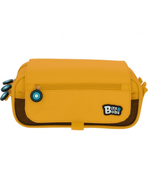 GRAFOPLAS BITS PORTATODO 3 COMPARTIMENTO, TAPA CON BOLSILLO 23 X 10 X 10 CM COLOR AMARILLO SOL 37543260