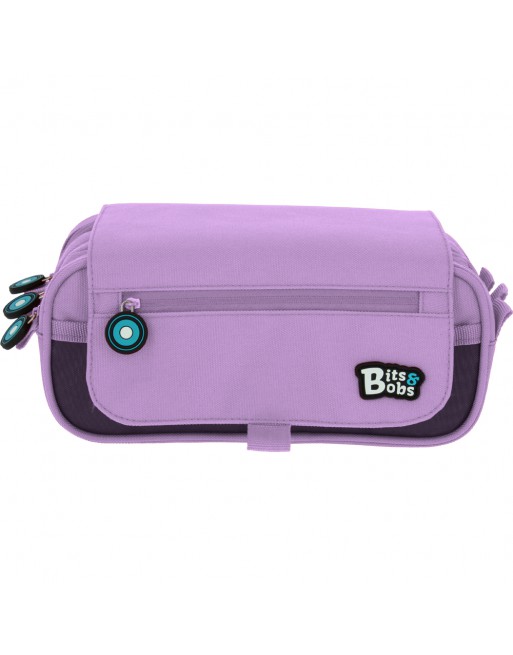 GRAFOPLAS BITS PORTATODO 3 COMPARTIMENTO, TAPA CON BOLSILLO 23 X 10 X 10 CM COLOR LAVANDA 37543264