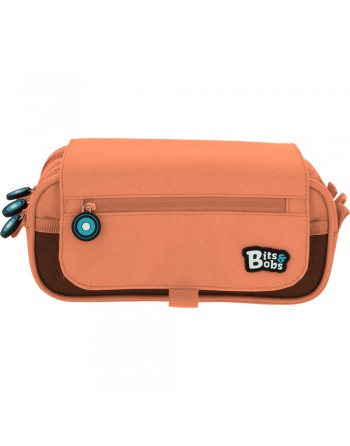 GRAFOPLAS BITS PORTATODO 3 COMPARTIMENTO, TAPA CON BOLSILLO 23 X 10 X 10 CM COLOR CORAL 37543283