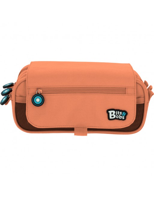 GRAFOPLAS BITS PORTATODO 3 COMPARTIMENTO, TAPA CON BOLSILLO 23 X 10 X 10 CM COLOR CORAL 37543283