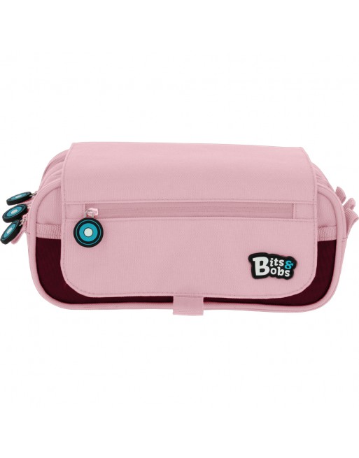 GRAFOPLAS BITS PORTATODO 3 COMPARTIMENTO, TAPA CON BOLSILLO 23 X 10 X 10 CM COLOR ROSA SOFT 37543293