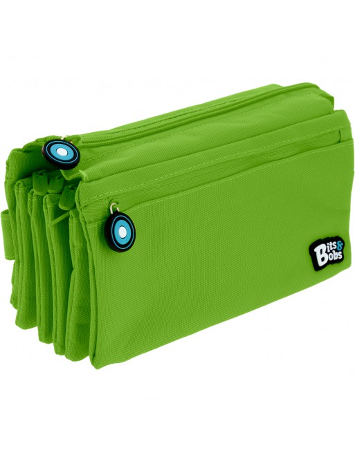 GRAFOPLAS BITS PORTATODO CUADRUPLE, TAPA Y BOLSILLO 23 X 12 X 12 CM COLOR VERDE 37543320