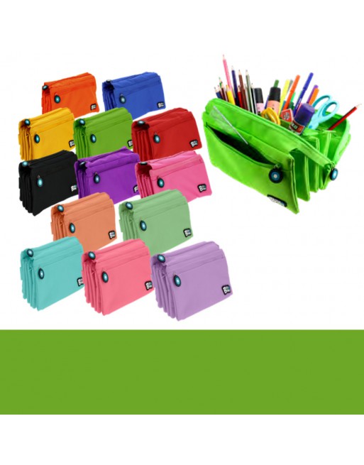 GRAFOPLAS BITS PORTATODO CUADRUPLE, TAPA Y BOLSILLO  23 x 12 X 12 CM COLOR VERDE 37543320