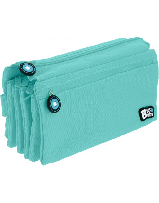 GRAFOPLAS BITS PORTATODO CUADRUPLE, TAPA Y BOLSILLO 23 X 12 X 12 CM COLOR CELESTE 37543331