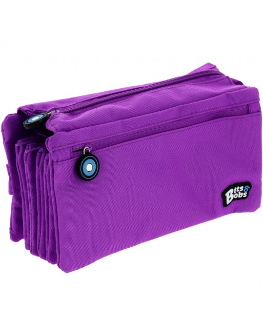 GRAFOPLAS BITS PORTATODO CUADRUPLE, TAPA Y BOLSILLO 23 X 12 X 12 CM COLOR VIOLETA 37543335