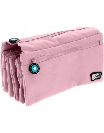 GRAFOPLAS BITS PORTATODO CUADRUPLE, TAPA Y BOLSILLO 23 X 12 X 12 CM COLOR ROSA SOFT 37543393