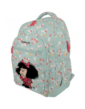 GRAFOPLAS MOCHILA RUBBER MAFALDA PIJAMA GRANDE 3 COMPARTIMENTOS ACOLCHADO PARA PORTATIL BASE CON GOMA 33X46X22,5 CM 37500739
