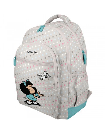 GRAFOPLAS MOCHILA RUBBER MAFALDA BIRD GRANDE 3 COMPARTIMENTOS ACOLCHADO PARA PORTATIL BASE CON GOMA 33x46x22,5 CM 37500740