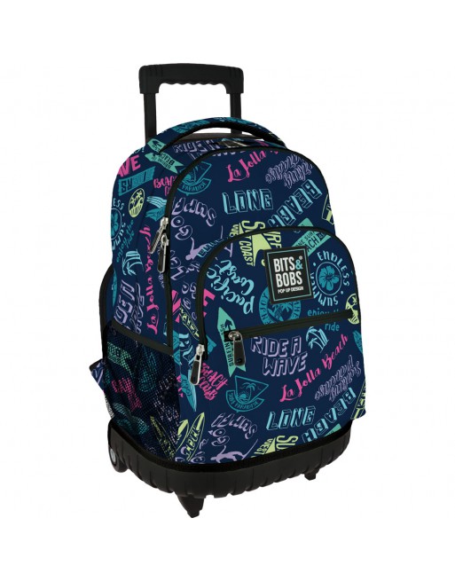 GRAFOPLAS MOCHILA ROLLER BEACH GRANDE 3 COMPARTIMENTOS ACOLCHADO PARA PORTATIL BASE CON GOMA 33X46X22,5 CM 37502633