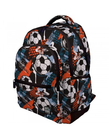GRAFOPLAS MOCHILA RUBBER WILD FOOTBALL GRANDE 3 COMPARTIMENTOS ACOLCHADO PARA PORTATIL BASE CON GOMA 33X46X22,5 CM - 37500743
