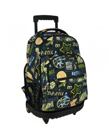 GRAFOPLAS MOCHILA ROLLER STREETBALL GRANDE 3 COMPARTIMENTOS ACOLCHADO PARA PORTATIL BASE CON GOMA 33X46X22,5 CM 37502635