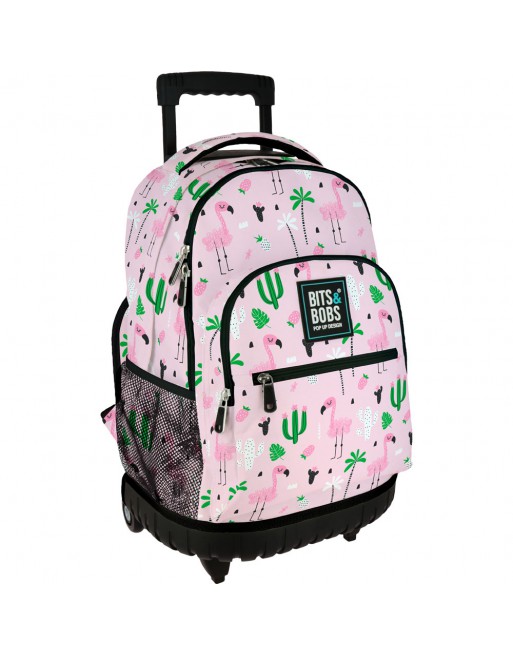 GRAFOPLAS MOCHILA ROLLER TROPICAL GRANDE 3 COMPARTIMENTOS ACOLCHADO PARA PORTATIL BASE CON GOMA 33X46X22,5 CM 37502636
