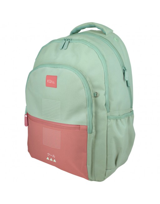 GRAFOPLAS MOCHILA ROOMY KURU ROSA GRANDE 3 COMPARTIMENTOS ACOLCHADO PARA PORTATIL BASE CON GOMA 33x46x22,5 CM 37502242