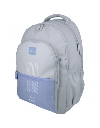 GRAFOPLAS MOCHILA ROOMY KURU AZUL GRANDE 3 COMPARTIMENTOS ACOLCHADO PARA PORTATIL BASE CON GOMA 33x46x22,5 CM 37502245