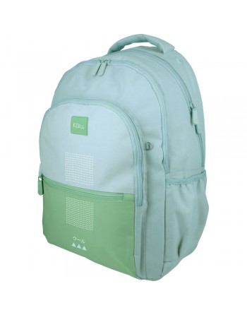 GRAFOPLAS MOCHILA ROOMY KURU VERDE GRANDE 3 COMPARTIMENTOS ACOLCHADO PARA PORTATIL BASE CON GOMA 33x46x22,5 CM 37502246