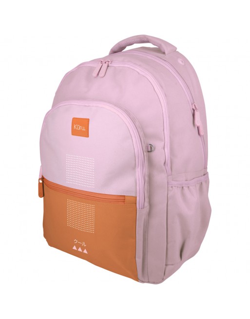 GRAFOPLAS MOCHILA ROOMY KURU NARANJA GRANDE 3 COMPARTIMENTOS ACOLCHADO PARA PORTATIL BASE CON GOMA 33x46x22,5 CM 37502247