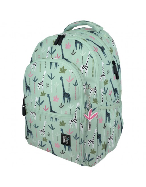 GRAFOPLAS MOCHILA ROOMY JUNGLE BITS&BOBS GRANDE 3 COMPARTIMENTOS ACOLCHADO PARA PORTATIL BASE CON GOMA 33X46X22,5 CM 37502255