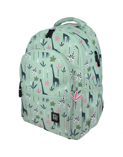 GRAFOPLAS MOCHILA ROOMY JUNGLE BITS&BOBS GRANDE 3 COMPARTIMENTOS ACOLCHADO PARA PORTATIL BASE CON GOMA 33x46x22,5 CM 37502255