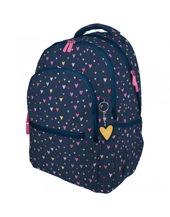 GRAFOPLAS MOCHILA ROOMY HEARTS BITS&BOBS GRANDE 3 COMPARTIMENTOS ACOLCHADO PARA PORTATIL BASE CON GOMA 33X46X22,5 CM 37502261