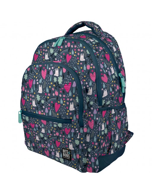 GRAFOPLAS MOCHILA RUBBER 26 PARK GRANDE 3 COMPARTIMENTOS ACOLCHADO PARA PORTATIL BASE CON GOMA 33X46X22,5 CM - 37500747