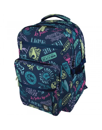 GRAFOPLAS MOCHILA BIGPACK BEACH ESCOLAR Y DEPORTIVA ACOLCHADO PARA PC 44X32X24 CM 37501915