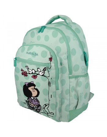 GRAFOPLAS MOCHILA RUBBER MAFALDA 26 KISS GRANDE 3 COMPARTIMENTOS ACOLCHADO PARA PORTATIL BASE CON GOMA 33x46x22,5 CM - 37500754