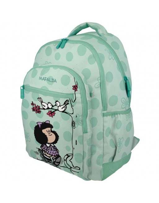 GRAFOPLAS MOCHILA RUBBER MAFALDA 26 KISS GRANDE 3 COMPARTIMENTOS ACOLCHADO PARA PORTATIL BASE CON GOMA 33x46x22,5 CM - 37500754
