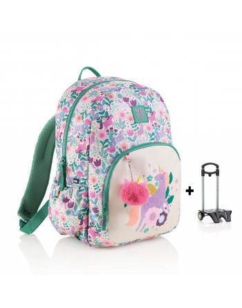 MIQUEL RIUS MOCHILA DOBLE ROMA RECICLADA MAGIC UNICORN CON CARRO 280 X 160 X 410 MM 24 LITROS - MR19777