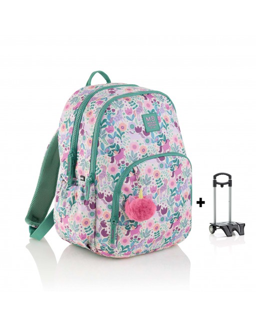 MIQUEL RIUS MOCHILA TRIPLE OSLO RECICLADA MAGIC UNICORN CON CARRO 280 X 165 X 410 MM 27 LITROS - MR19778