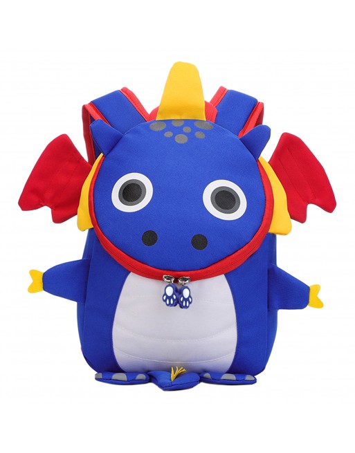 DOHE MOCHILA INFANTIN FORMAS POLIESTER DRAGON AZUL APERTURA SUPERIOR CON BOLSILLO - ID 51461