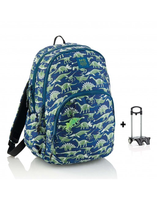 MIQUEL RIUS MOCHILA TRIPLE OSLO RECICLADA FOSSIL CON CARRO 280 X 165 X 410 MM 27 LITROS - MR19779