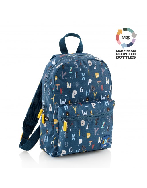 MIQUEL RIUS MOCHILA MINI DOBLE ABC ESPACIO CENTRAL Y BOLSILLO FRONTAL - 34X23X09 CM MR16399