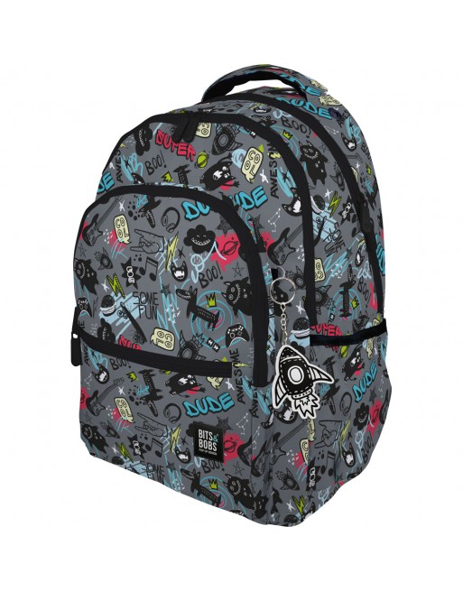 GRAFOPLAS MOCHILA ROOMY 26 AWESOME GRANDE 3 COMPARTIMENTOS ACOLCHADO PARA PORTATIL 33x46x22,5 CM - 37502265