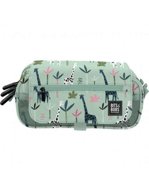 GRAFOPLAS PORTATODO FANTASIA JUNGLE TRIPLE CON BOLSILLO CREMALLERA EN SOLAPA 23x10X10 CM  37547506