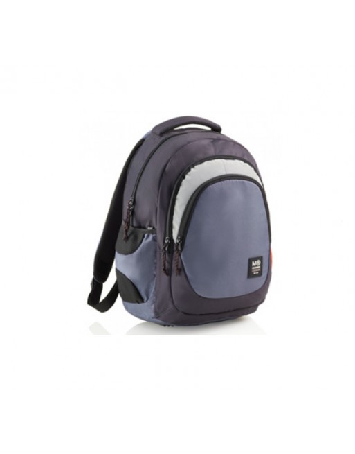 MIQUEL RIUS MOCHILA TRIPLE BERLIN RECICLADA RIDER BLUE DOBLE ESPACIO AMPLIO BOLSILLO FRONTAL - 37X27X18 CM MR19337