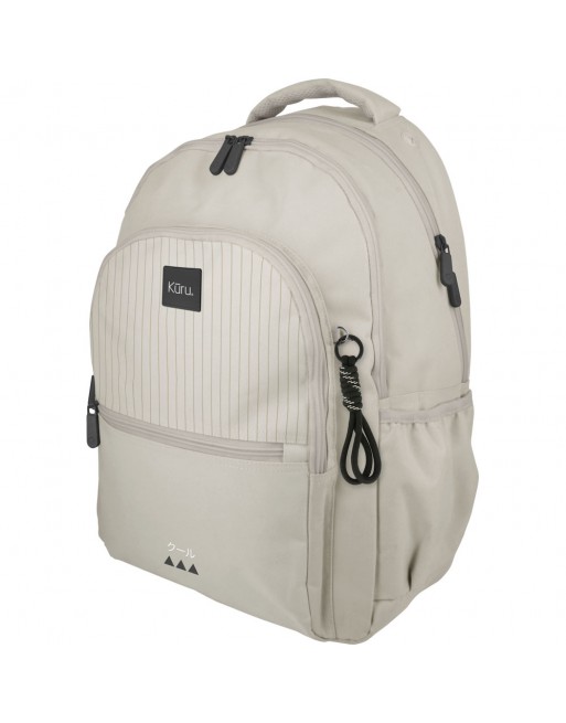GRAFOPLAS MOCHILA ROOMY 26 KURU4 GRIS GRANDE 3 COMPARTIMENTOS ACOLCHADO PARA PORTATIL 33X46X22,5 CM - 37502268