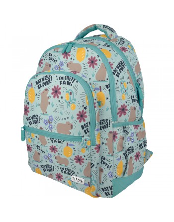 GRAFOPLAS MOCHILA RUBBER ELENA CORREIDORA 26 CHEERFULL GRANDE 3 COMPARTIMENTOS ACOLCHADO PARA PORTATIL BASE CON GOMA 33x46x22,5 