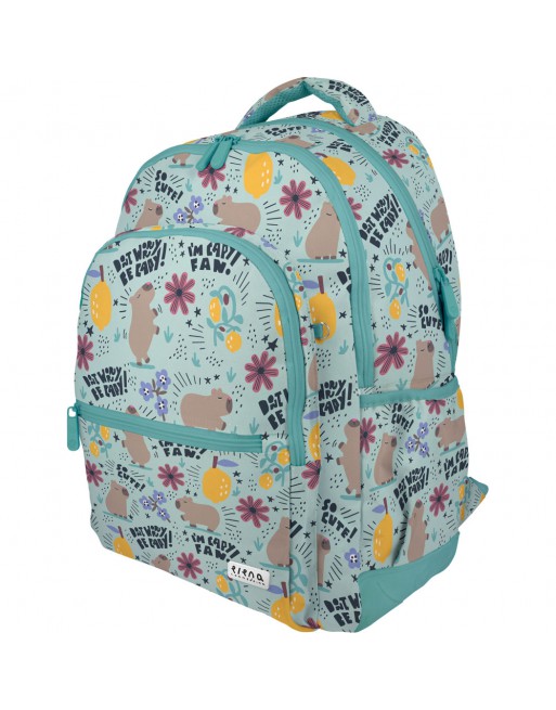 GRAFOPLAS MOCHILA RUBBER ELENA CORREIDORA 26 CHEERFULL GRANDE 3 COMPARTIMENTOS ACOLCHADO PARA PORTATIL BASE CON GOMA 33X46X22,5 