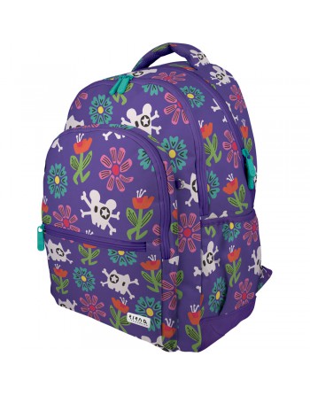 GRAFOPLAS MOCHILA RUBBER ELENA CORREIDORA 26 CHEERFULL GRANDE 3 COMPARTIMENTOS ACOLCHADO PARA PORTATIL BASE CON GOMA 33X46X22,5 