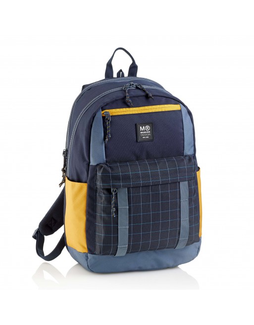 MIQUEL RIUS MOCHILA TRIPLE AMSTERDAM RECICLADA RIDER SQUARE UN ESPACIO DOBLE BOLSILLO FRONTAL - 47X25X16 CM 28 LITROS - MR19517