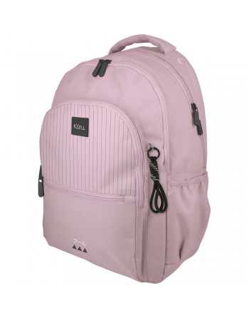 GRAFOPLAS MOCHILA ROOMY 26 KURU4 ROSA SOFT GRANDE 3 COMPARTIMENTOS ACOLCHADO PARA PORTATIL 33x46x22,5 CM - 37502271