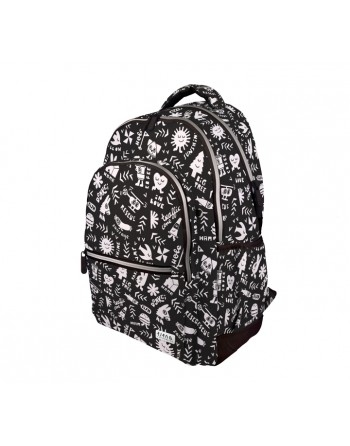 GRAFOPLAS MOCHILA ELEMENTS GRANDE 3 COMPARTIMENTOS ACOLCHADO PARA PORTATIL BASE CON GOMA 33X46X22,5 CM - 37500721