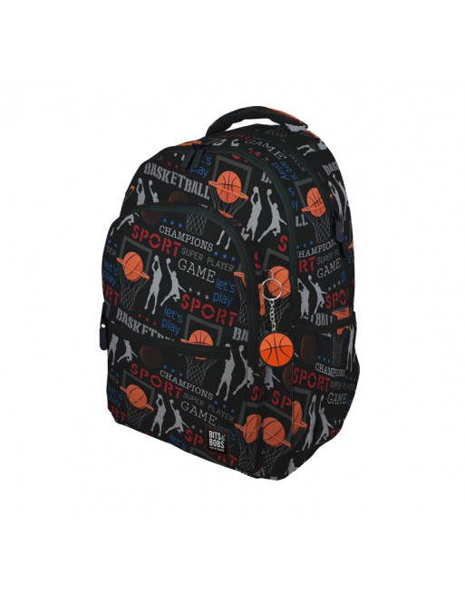 GRAFOPLAS MOCHILA BITS-BOBS BASKET GRANDE 3 COMPARTIMENTOS ACOLCHADO PARA PORTATIL BASE CON GOMA 33x46x22,5 CM - 37502239