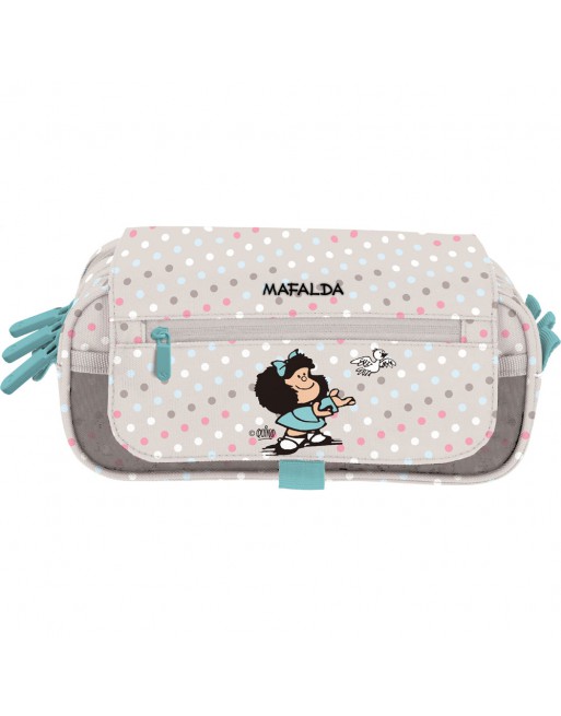 GRAFOPLAS PORTATODO FANTASIA BIRD MAFALDA TRIPLE CON BOLSILLO CREMALLERA EN SOLAPA 23x10X10 CM  37547519