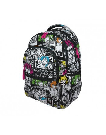 GRAFOPLAS MOCHILA BITS-BOBS YUKU GRANDE 3 COMPARTIMENTOS ACOLCHADO PARA PORTATIL BASE CON GOMA 32X46X24 CM - 37502236