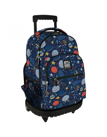 GRAFOPLAS MOCHILA ROLLER 26 PLANETS GRANDE 3 COMPARTIMENTOS ACOLCHADO PARA PORTATIL BASE CON GOMA 33x46x22,5 CM - 37502646